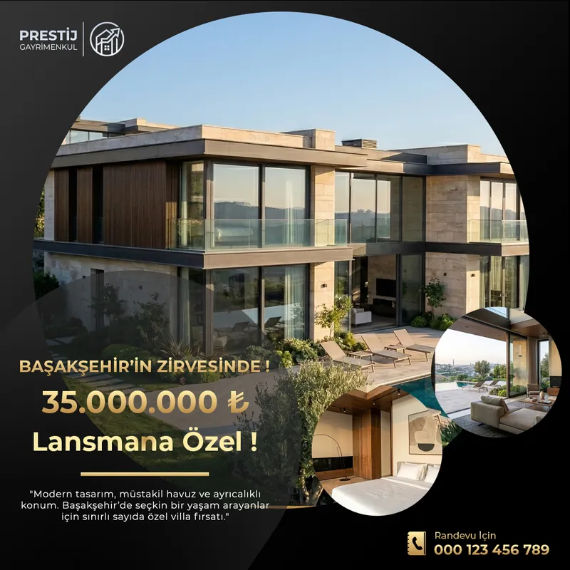 Başakşehir villa lansmanı emlak tasarımı